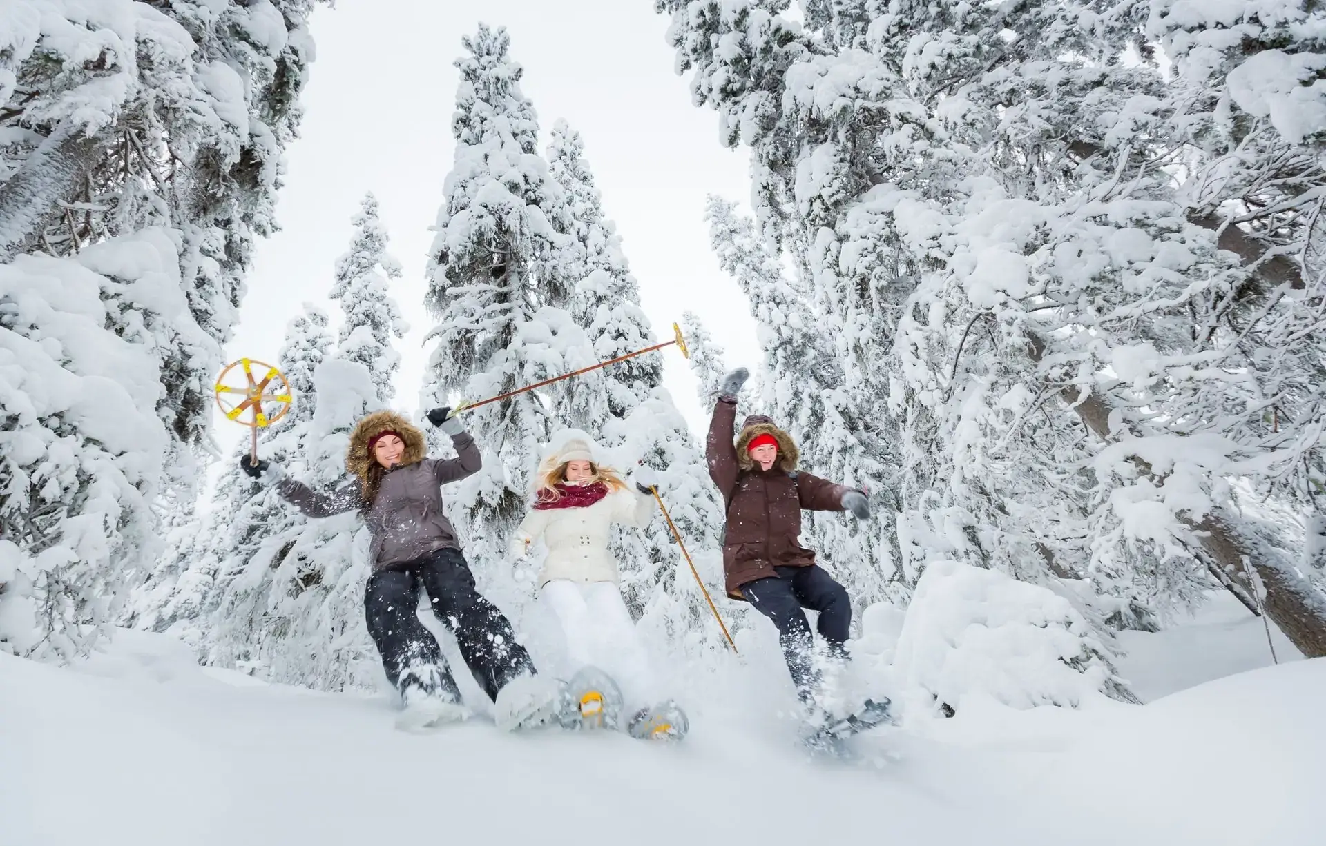 Randonnée en raquettes à neige à Chamonix dans le massif du Mont-Blanc